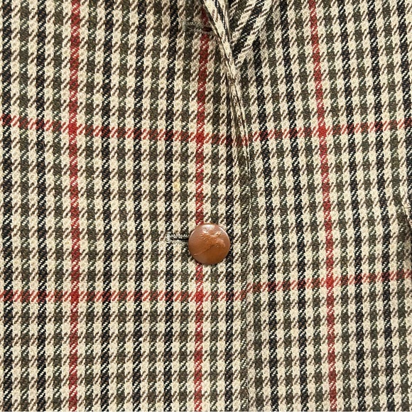 Vintage Orvis 100% Wool Tweed Houndstooth Field Jacket - Picture 5 of 17